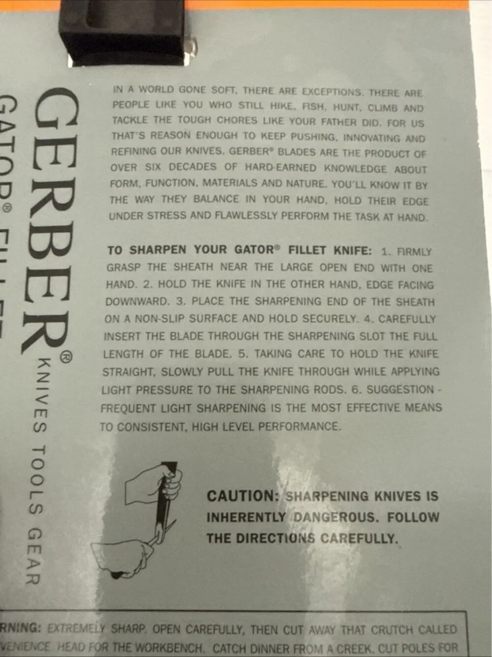Gerber Gator Fillet Knife Slip Resistant Handle 7.5